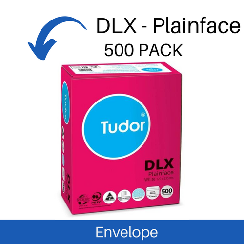 Tudor DLX Plainface Envelope Secretive 120 x 235mm White - 500 Pack