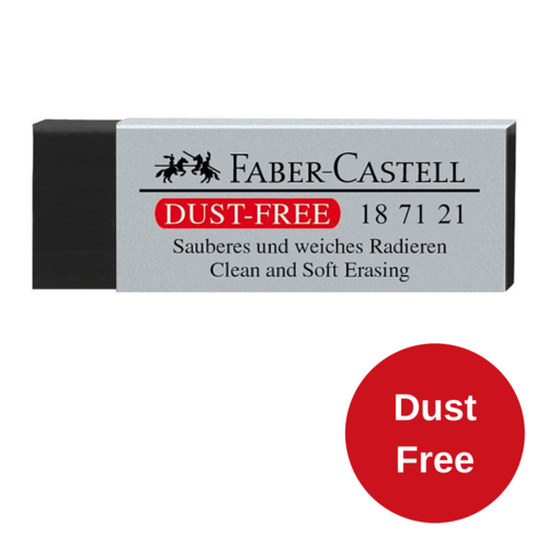 Faber-Castell Black Eraser Rubber Dust Free - Large
