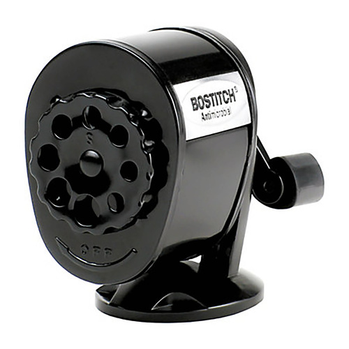 Bostitch Metal Antimicrobial Manual Pencil Sharpener, Black (MPS1-BLK)