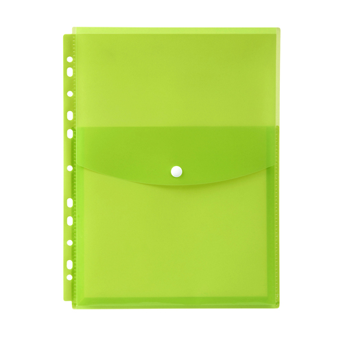 Marbig A4 Binder Wallet Top Open Lime - 12 Pack