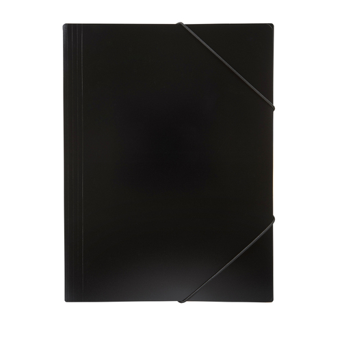 Marbig Document Wallet A4 Polypropylene Expanding File Black - 2095102