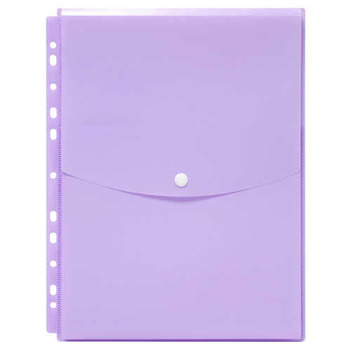 Marbig A4 Binder Wallet Top Open Pastel Purple - 12 Pack