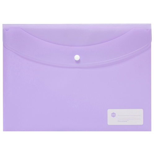 Marbig A4 Doculope Document Wallet 10 PACK 2015094 - Pastel Purple