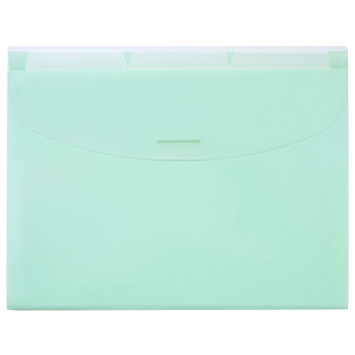 Marbig Expanding Wallet 3 Tabs 8 Pack - Pastel Green