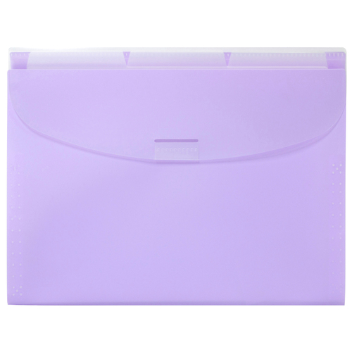 Marbig Expanding Wallet 3 Tabs 8 Pack - Pastel Purple