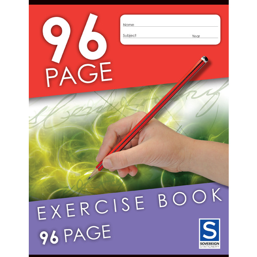 Sovereign Exercise Book 225x175mm 8mm Ruled 96 Page 