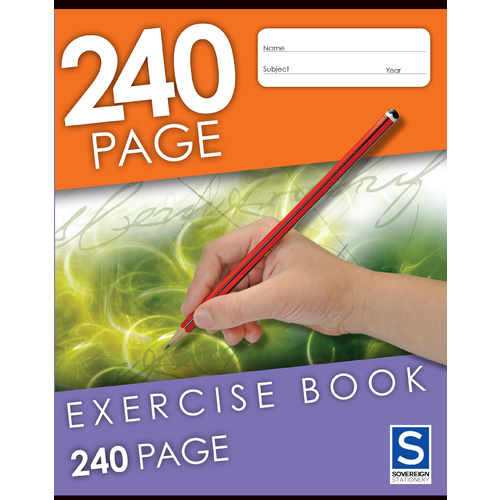 GNS Exercise Book 225x175mm 8mm Ruled 240 Page - 5 Pack