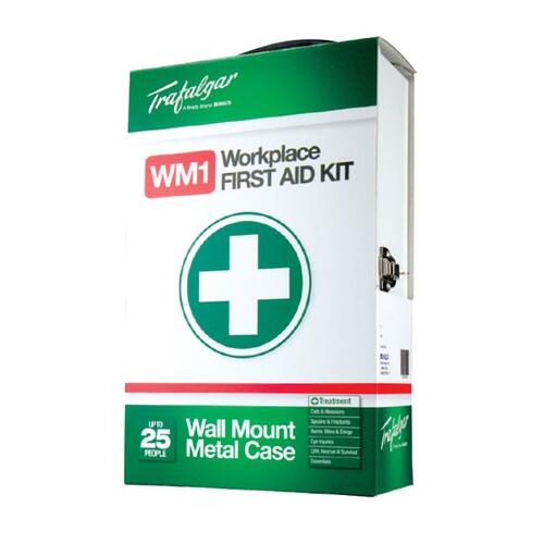 Trafalgar WM1 Workplace First Aid Kit - Wall Mount Metal Case