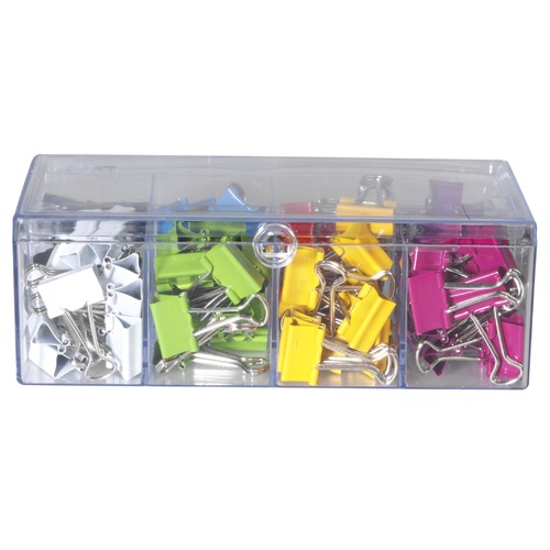 Esselte 19mm Foldback Clips 96 Pack 0362460 - Assorted Colours