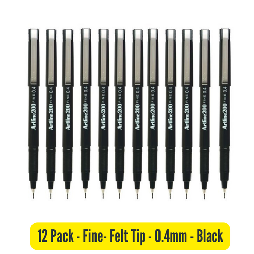 SHARPIE Felt Tip Pens, Fine Point 0.4mm, Black, 12 Algeria