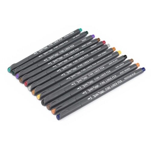 Brea Reese NEUTRALS Fineliners 0.5mm Ultra Fine Point Tip Pen Assorted Colours - 12 Pack