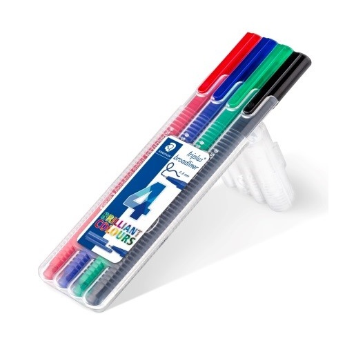 Staedtler 338 Triplus Fineliner Pen 0.8mm Assorted Colours - 4 Pack