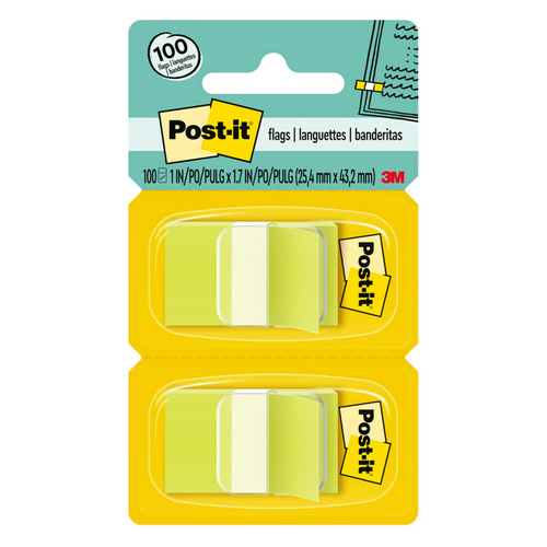 Post It Flags 680-BG2 Twin Pack 100 Flags - Bright Green