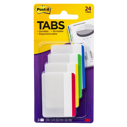 Post It Durable 686F-1 Filing Tabs - Assorted Colours