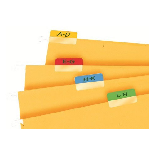 Bantex Index Tabs Classic Colours - 48 Pack