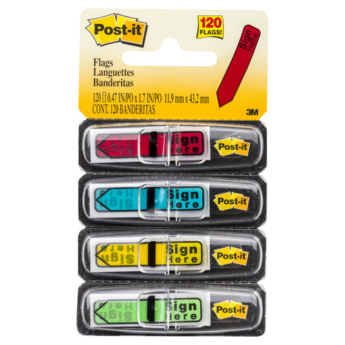 Post It Flags 684-SH Sign Here 70071358686 - Assorted