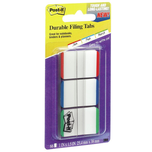 Post It Flags 686L-GBR Durable Index Tabs - Assorted Colours