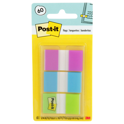 Post it Flags 680-PBG Purpe/Blue/Green Flags - 60 Pack