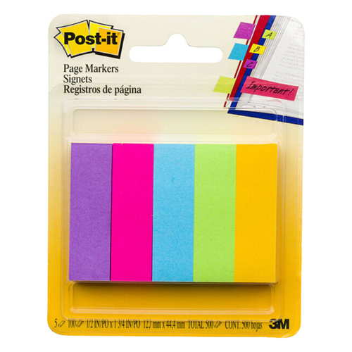 Post-It Page Markers 670-5AU Ultra Wide Sticky Notes - Jaipur