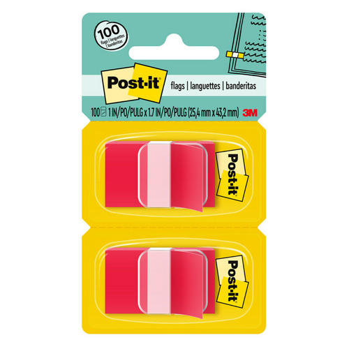 Post It Flags 680-RD2 Twin Pack 100 Flags - Red
