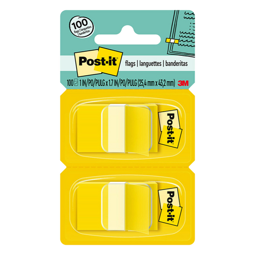 Post It Flags 680-YW2 Twin Pack 100 Flags - Yellow