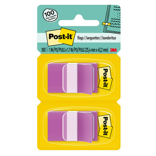 Post It Flags 680-PU2 Twin Pack 100 Flags - Purple