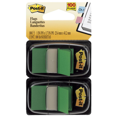 Post It Flags 680-GN2 Twin Pack 100 Flags - Green