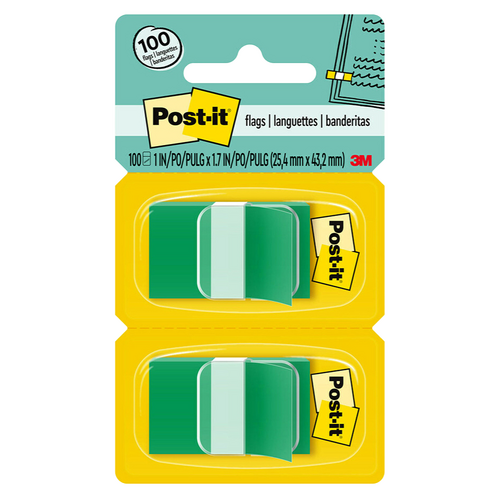 Post It Flags 680-GN2 Twin Pack 100 Flags - Green