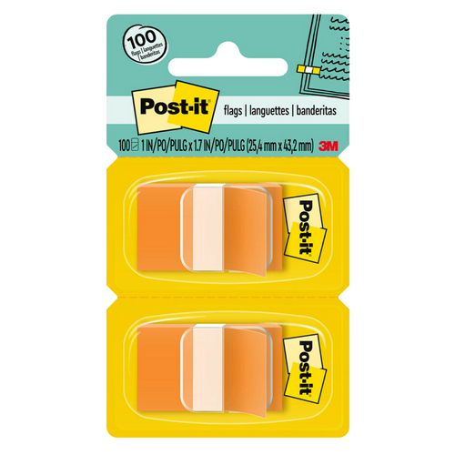 Post It Flags 680-OE2 Twin Pack 100 Flags - Orange