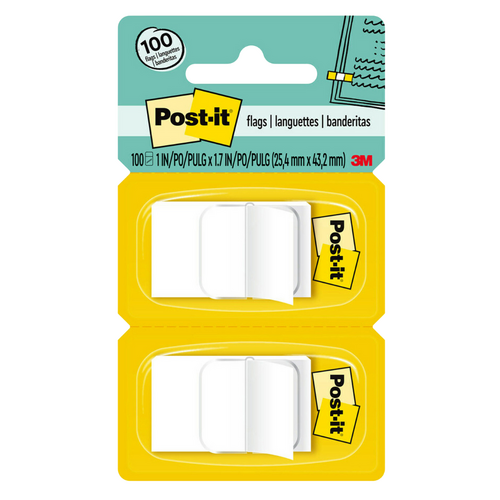 Post It Flags 680-WE2 Twin Pack 100 Flags - White
