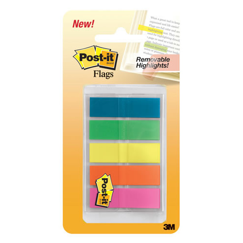 Post- It Flags 683-HF5 25mm Transparent 100 Flags - 5 Colours