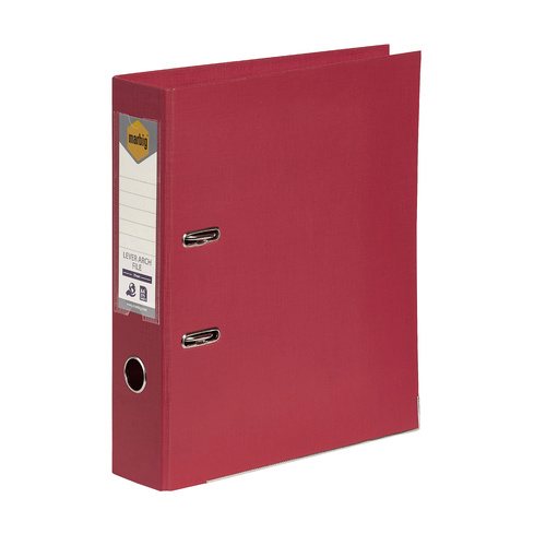Marbig A4 Lever Arch File PE Linen - Deep Red