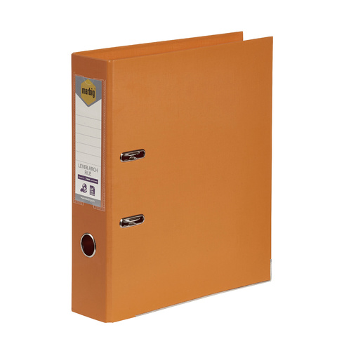 Marbig A4 Lever Arch File PE Linen - Orange