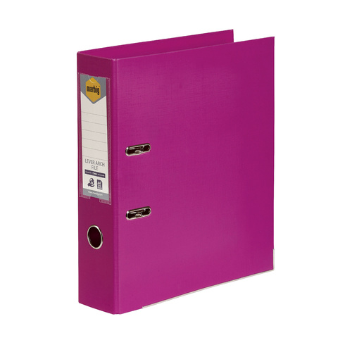 Marbig A4 Lever Arch File PE Linen - Pink