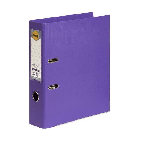 Marbig A4 Lever Arch File PE Linen - Purple