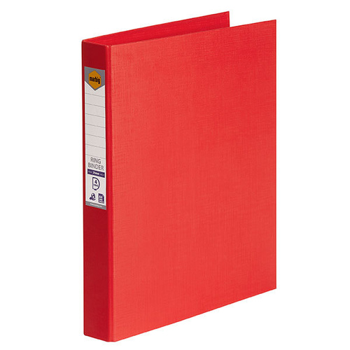 Marbig Binder Folder A4 4 D-Ring 25mm - Red
