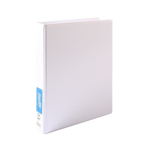 Bantex Insert Ring Binder Standard PP A4 4D Ring 25mm - White