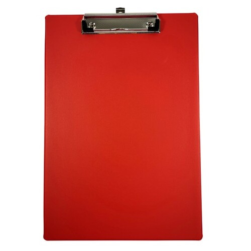 A4 Clipboard Clip Folder PVC 71393 - Red