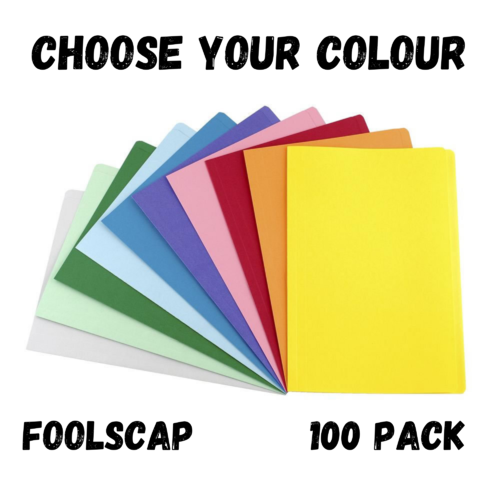 Avery F/C Manilla Folder Foolscap 100 Pack - Choose You Colour