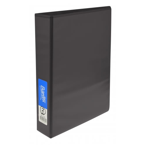 Bantex 2 D-Ring Binder A4 38mm Insert -Black