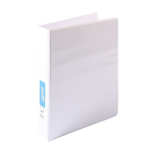 Bantex Insert Ring Binder Standard PP A4 4D Ring 38mm - White