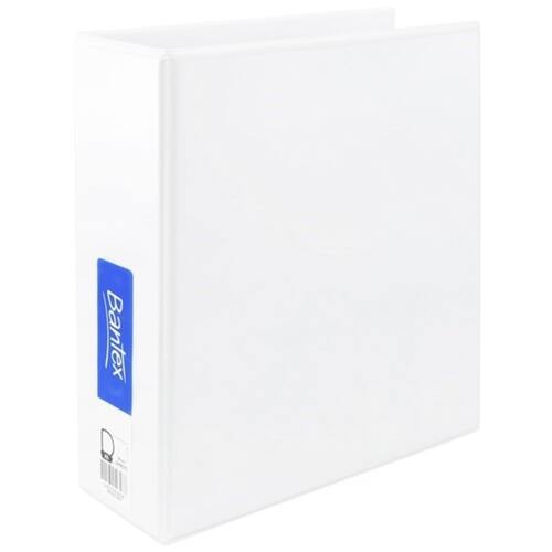 Bantex 2 Ring Insert Binder Folder A5 50mm - White