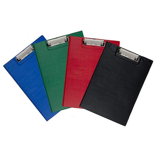 Beautone A4 Clipboard Clipfolder PVC 10 Pack - Assorted Colours