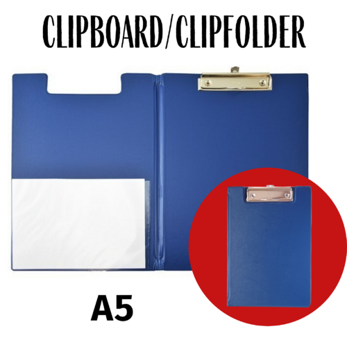 Beautone A5 Clipfolder Clipboard PVC - Blue