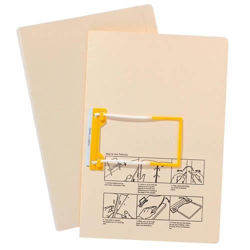 Avery Foolscap Files With Tubeclip® File Fastener - 20 Pack