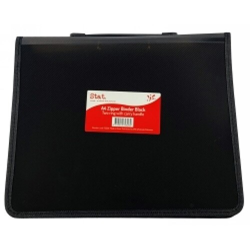 Sovereign Binder A4 2 Ring With Zipper & Handle - Black