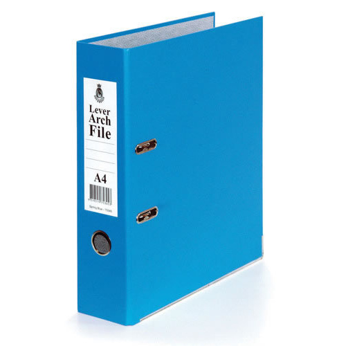 Sovereign A4 PVC Lever Arch File - Spring Blue