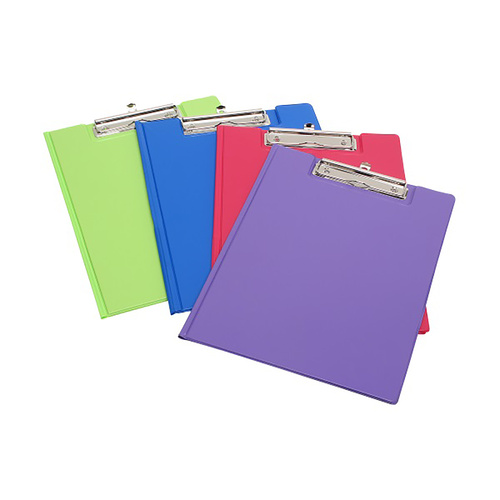 Marbig A4 Clipfolder, Durable Polyethylene Material - Assorted Colours