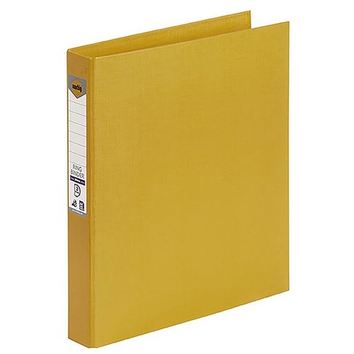 Marbig Binder Folder A4 2 D-Ring 25mm - Yellow