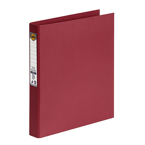 Marbig Binder Folder A4 2 D-Ring 25mm - Deep Red